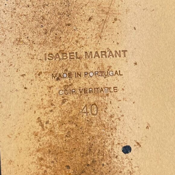 Isabel Marant Orene Leather Flatform Sandals White Size 10 - Picture 13 of 15